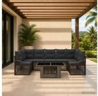 vidaXL Gartenlounge-Set vidaXL Gartensofa-set 8 stk. Grau und Dunkelgrau...