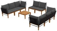 vidaXL Sofaelement 9 stk. Massives nholz & Seil Natur (9 St)