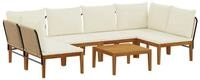 vidaXL Sofaelement 7 stk. Massives nholz & Seil Natur (7 St)