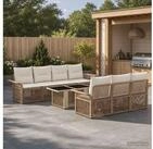 vidaXL Gartenlounge-Set vidaXL Gartensofa-set 8 stk. Beige und Cremewei&szlig;...