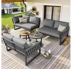 OKWISH Gartenlounge-Set Gartenm&ouml;belset,mit verzinktem Eisengestell,...