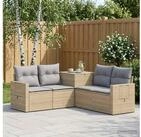 vidaXL Gartenlounge-Set vidaXL Sofa Set 5 stk. Beige und Hellgrau Polyrattan und