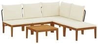 vidaXL Sofaelement 6 stk. Massives nholz & Seil Natur (6 St)