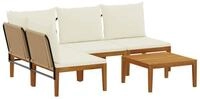 vidaXL Sofaelement 5 stk. Massives nholz & Seil Natur (5 St)