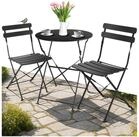 tectake Essgruppe Bistrotisch Set f&uuml;r 2 Personen, Belastbarkeit Stuhl 120 kg,