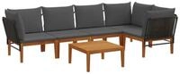 vidaXL Sofaelement 6 stk. Massives nholz & Seil Natur (6 St)