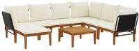 vidaXL Sofaelement 8 stk. Massives nholz & Seil Natur (8 St)