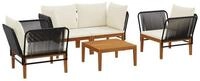 vidaXL Sofaelement 5 stk. Massives nholz & Seil Natur (5 St)