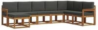 vidaXL Gartenlounge-Set Outdoor-Sofagarnitur 8 stk. Natur und Anthrazit, (8-tlg)