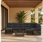 vidaXL Gartenlounge-Set vidaXL Gartensofa-set 10 stk. Grau und Dunkelgrau...