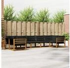 vidaXL Gartenlounge-Set vidaXL Outdoor-Sofagarnitur 7 stk. Nat&uuml;rlich und...