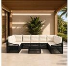 vidaXL Loungeset vidaXL Gartensofa-set 10 stk. Schwarz Poly-Rattan