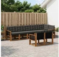 vidaXL Gartenlounge-Set vidaXL Outdoor-Sofagarnitur 8 stk. Nat&uuml;rlich und...