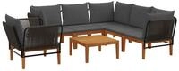 vidaXL Sofaelement 7 stk. Massives nholz & Seil Natur (7 St)