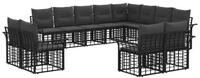 vidaXL Gartenlounge-Set Outdoor-Sofagarnitur 12 stk. Schwarz und Dunkelgrau