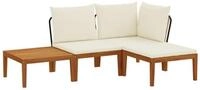 vidaXL Sofaelement 4 stk. Massives nholz & Seil Natur (4 St)