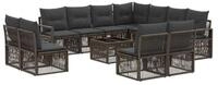 vidaXL Gartenlounge-Set Gartensofa-set 12 stk. Grau Poly-Rattan, (12-tlg)