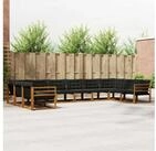 vidaXL Gartenlounge-Set vidaXL Outdoor-Sofagarnitur 10 stk. Nat&uuml;rlich und...