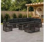 vidaXL Gartenlounge-Set vidaXL Gartensofa-set 11 stk. Grau und Dunkelgrau...