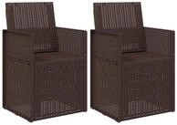 vidaXL Gartenstuhl Garten Esszimmerst&uuml;hle 2 stk. Braun PP (2 St)