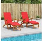 vidaXL Gartenliege vidaXL Liegestuhl zum Verstellen und Klappen 3 stk....