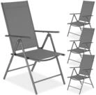 tectake Gartenstuhl klappbarer Terrassenstuhl mit Textilenem-Gewebe 54,5 x 65 x...