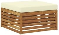 vidaXL Sofaelement Outdoor-Fu&szlig;hocker Massivholz Natur (1 St)