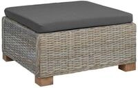 vidaXL Sofaelement Hocker mit Kissen GENDT Naturrattan Kubu Grau (1 St)