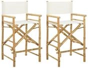 vidaXL Gartenstuhl Klappstuhl f&uuml;r Regisseure 2 stk. Natur Bambus (2 St)
