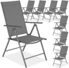 tectake Gartenstuhl klappbarer Terrassenstuhl mit Textilenem-Gewebe 54,5 x 65 x...