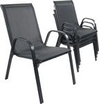 VCM Gartenstuhl Sonlas 4er Set B. 56 x T. 73 x H. 89 cm (4 St), Stapelst&uuml;hle,