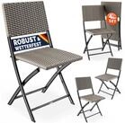 Casaria Klappstuhl, Polyrattan 4er Set 120kg Belastbarkeit Platzsparend Klappbar