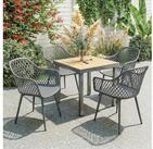 Outsunny Gartenstuhl Gartenstuhl Set UV-best&auml;ndige Terrassenstuhl bis 120 kg