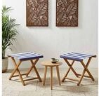 vidaXL Gartenliege vidaXL Liegestuhl 2 stk. Massives Eukalyptus Holz Blau und...