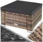 tectake Rattanstuhl Polyrattan Hocker widerstandsf&auml;hig UV-best&auml;ndig Outdoor