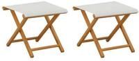 vidaXL Gartenlounge-Sessel 41 x 42 x 36,5 cm Liegestuhl 2 pcs Massives...