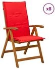 vidaXL Gartenstuhl Liegest&uuml;hle f&uuml;r den Garten 8 stk. Natur Massivholz (8 St)