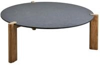 Natur24 Gartentisch Domino Loungetisch 90 x 36 x 90 cm Laminat Teak Anthrazit...