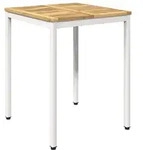 vidaXL Gartentisch Gartentisch Wei&szlig; 60 x 60,5 x 75 cm Massivholz (1-St) wei&szlig;