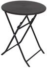 TRUTZHOLM Bistrotisch Bistrotisch Partytisch Klapptisch grau Holzoptik 60 cm &Oslash;