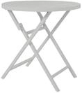 Natur24 Gartentisch Wilkie Klapptisch 72 x 73 x 72 cm Aluminium Hellgrau