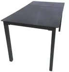 VCM Gartentisch, 140 x 80 cm, mit Glasplatte schwarz rechteckig | 140 cm x 73...