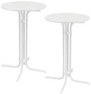 TRUTZHOLM Stehtisch 2x klappbar &Oslash; 70 cm H&ouml;he 110 cm Stahl Gastrotisch...