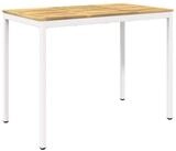 vidaXL Gartentisch Gartenbar-Tisch Wei&szlig; 141 x 80,5 x 105 cm Massivholz (1-St)