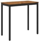 vidaXL Gartentisch Gartenbar-Tisch Nat&uuml;rlich und Schwarz 108,5 x 55 x 105 cm...