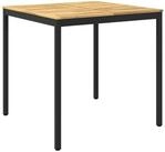 vidaXL Gartentisch Gartenbar-Tisch Wei&szlig; und Schwarz 110 x 108,5 x 105 cm (1-St)