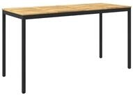 vidaXL Gartentisch Gartenbar-Tisch Wei&szlig; und Schwarz 196 x 80,5 x 105 cm (1-St)