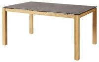 Natur24 Tischgestell SanMarino Tischplatte 160 x 100 x 5 cm HPL Grau