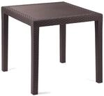Mojawo K&uuml;chentisch Gartentisch Tisch Terrassentisch Eckig Mokka 79x79x72cm