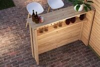 Karibu Stehtisch Holztheke Poolbar 28mm St&auml;rke
